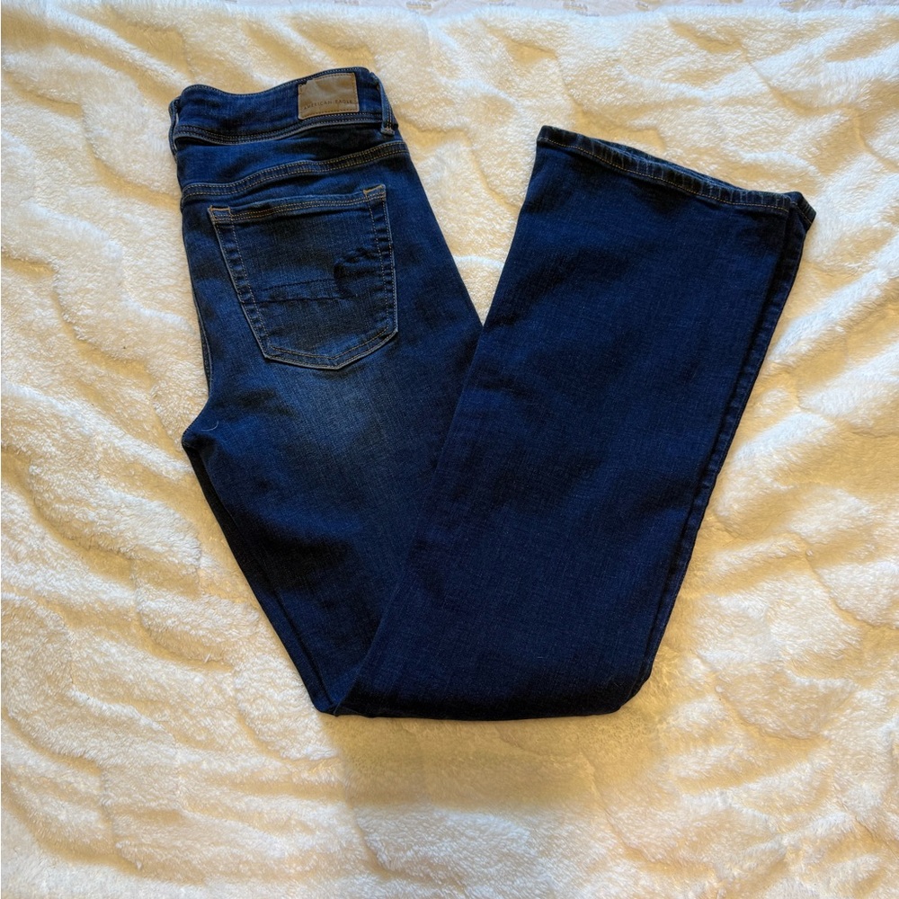 American Eagle Outfitters Women's Boot Cut Jeans - Dark Blue